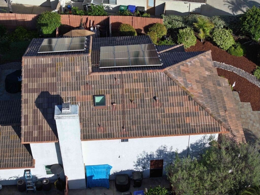 This is the view of the roof from the left side.
