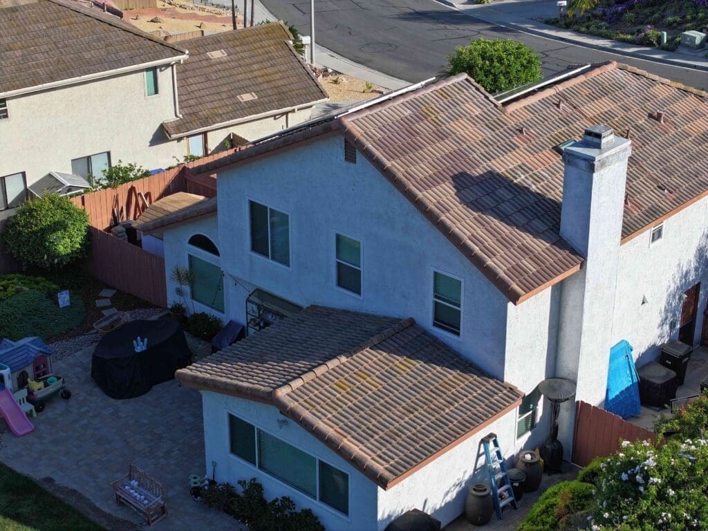 This is the view of the roof from the back.